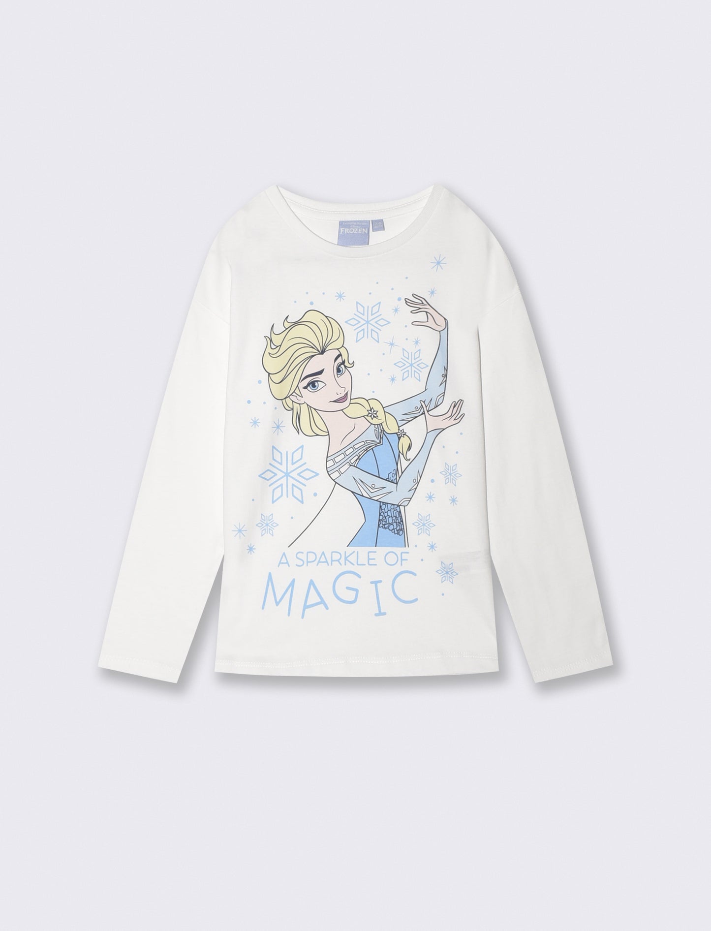 Long Sleeve Disney/Frozen T-Shirt in Cotton - White