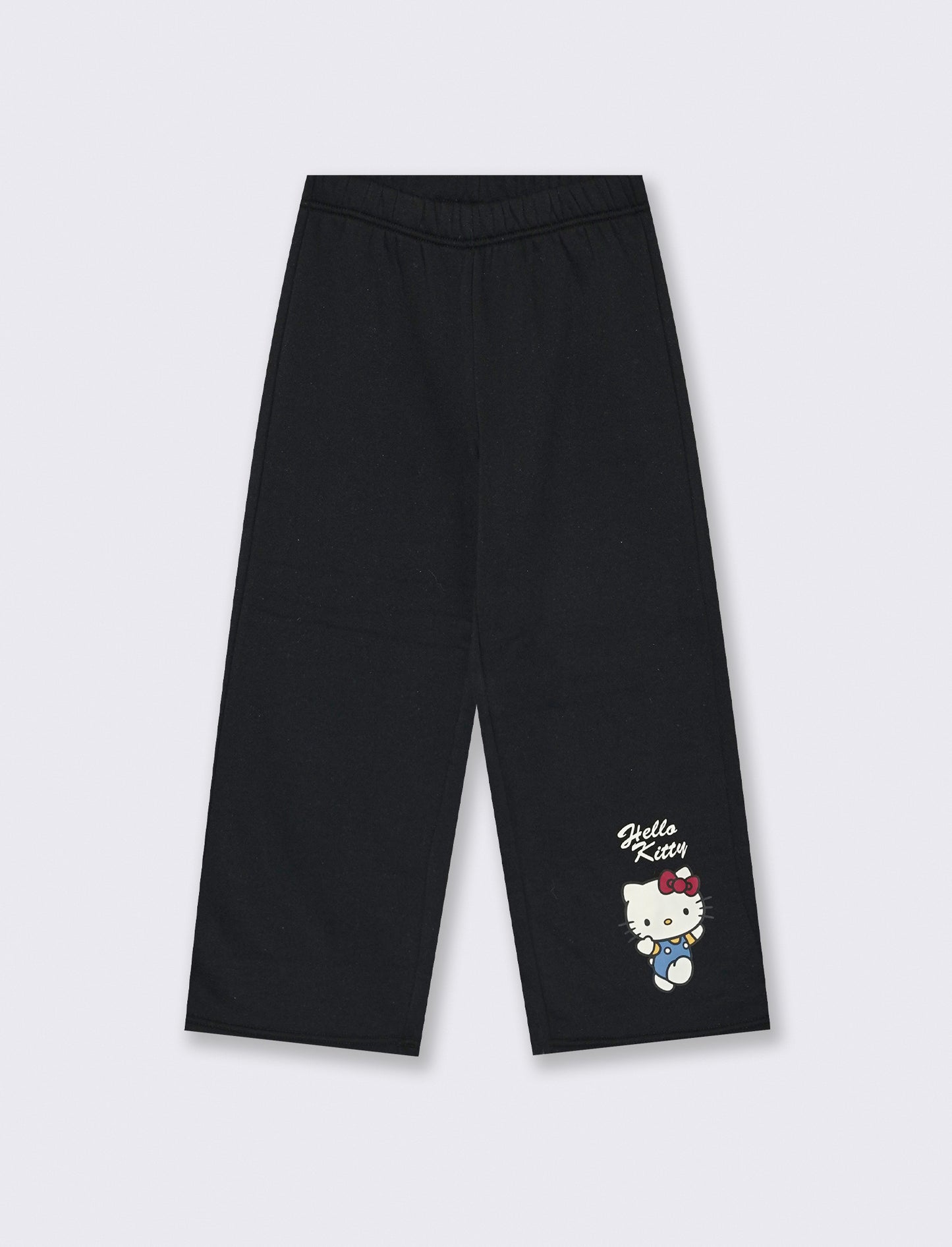 Jogger in felpa con stampa Hello Kitty - Nero