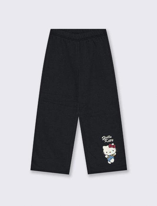 Hello Kitty Print Sweatshirt Joggers - Black