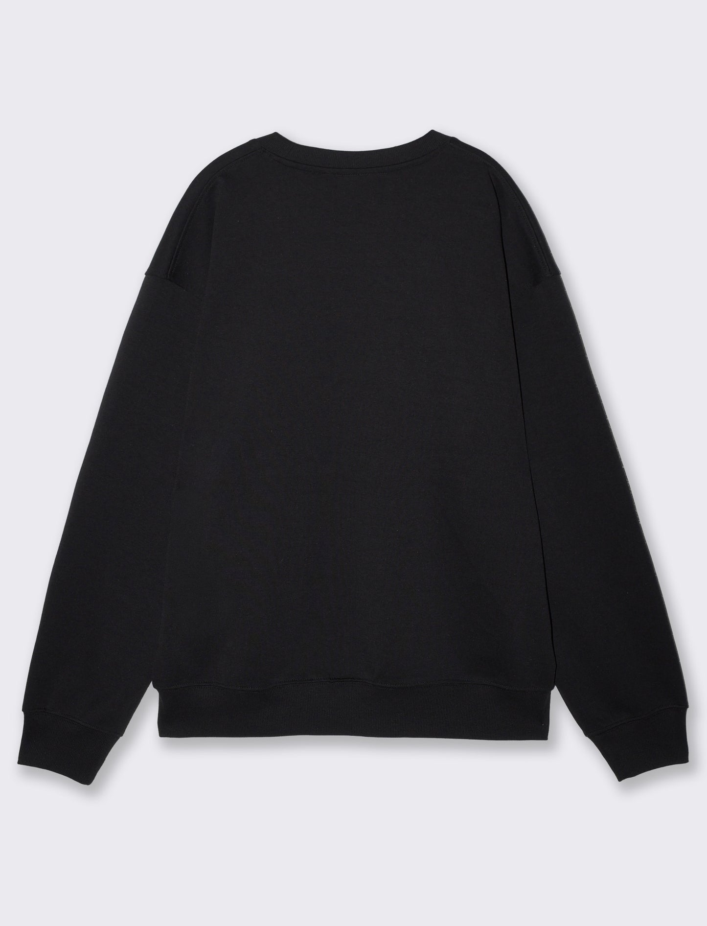 Felpa girocollo interlock relaxed fit - Nero