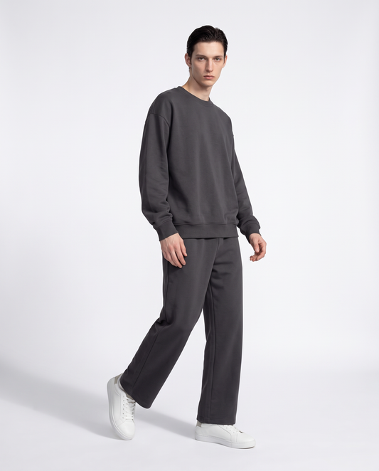 Crewneck interlock relaxed fit sweatshirt - Green