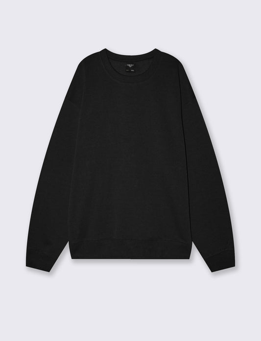 Felpa girocollo interlock relaxed fit - Verde