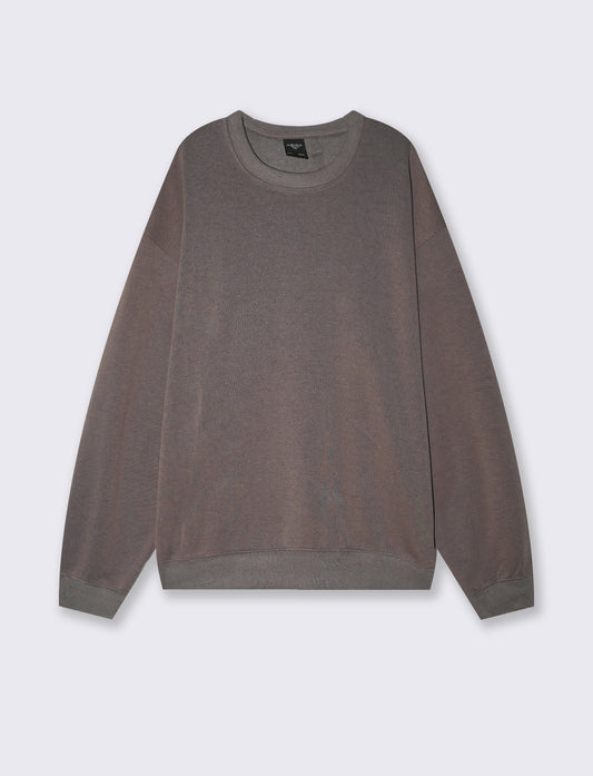 Felpa girocollo interlock relaxed fit - Grigio