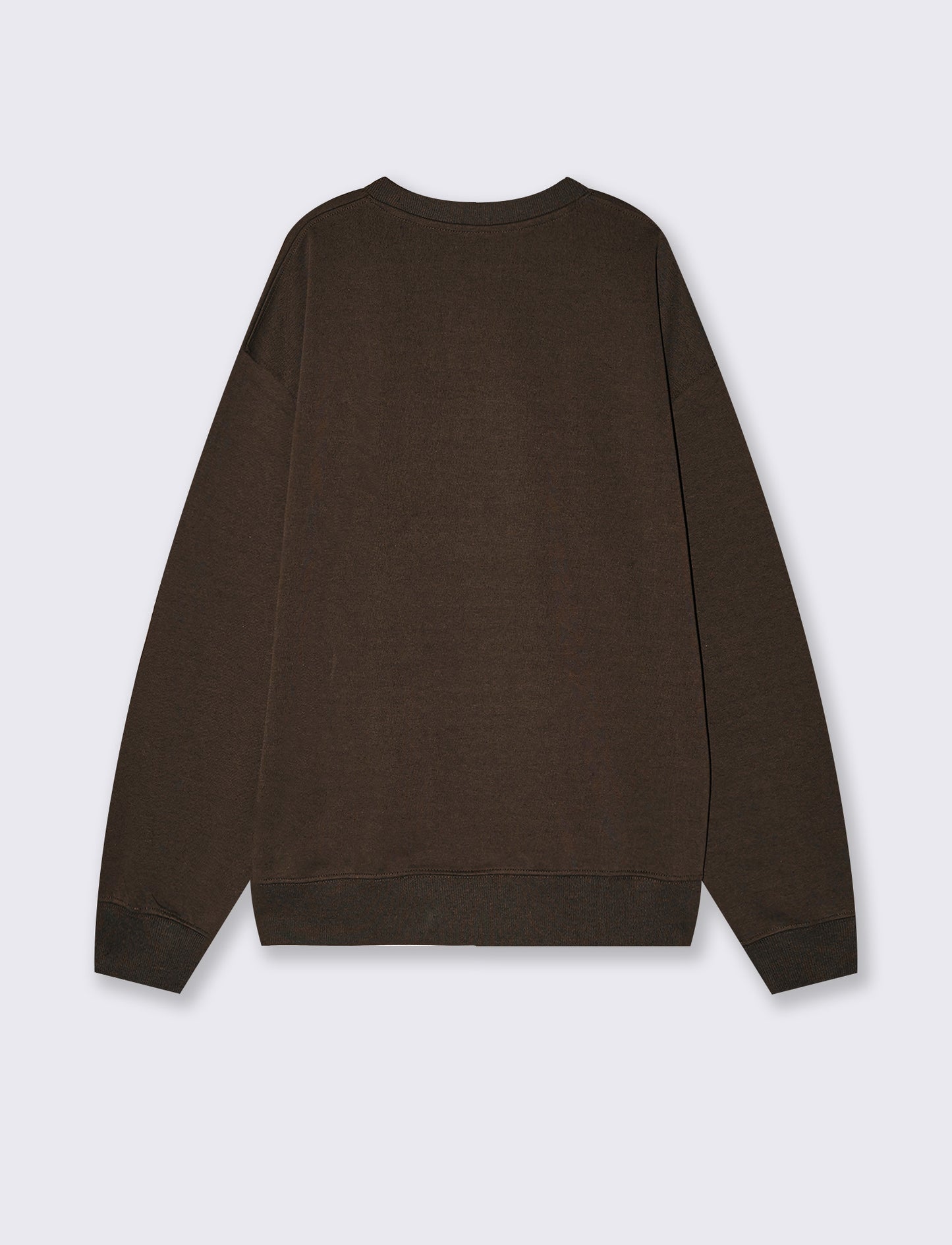 Felpa girocollo interlock relaxed fit - Moro