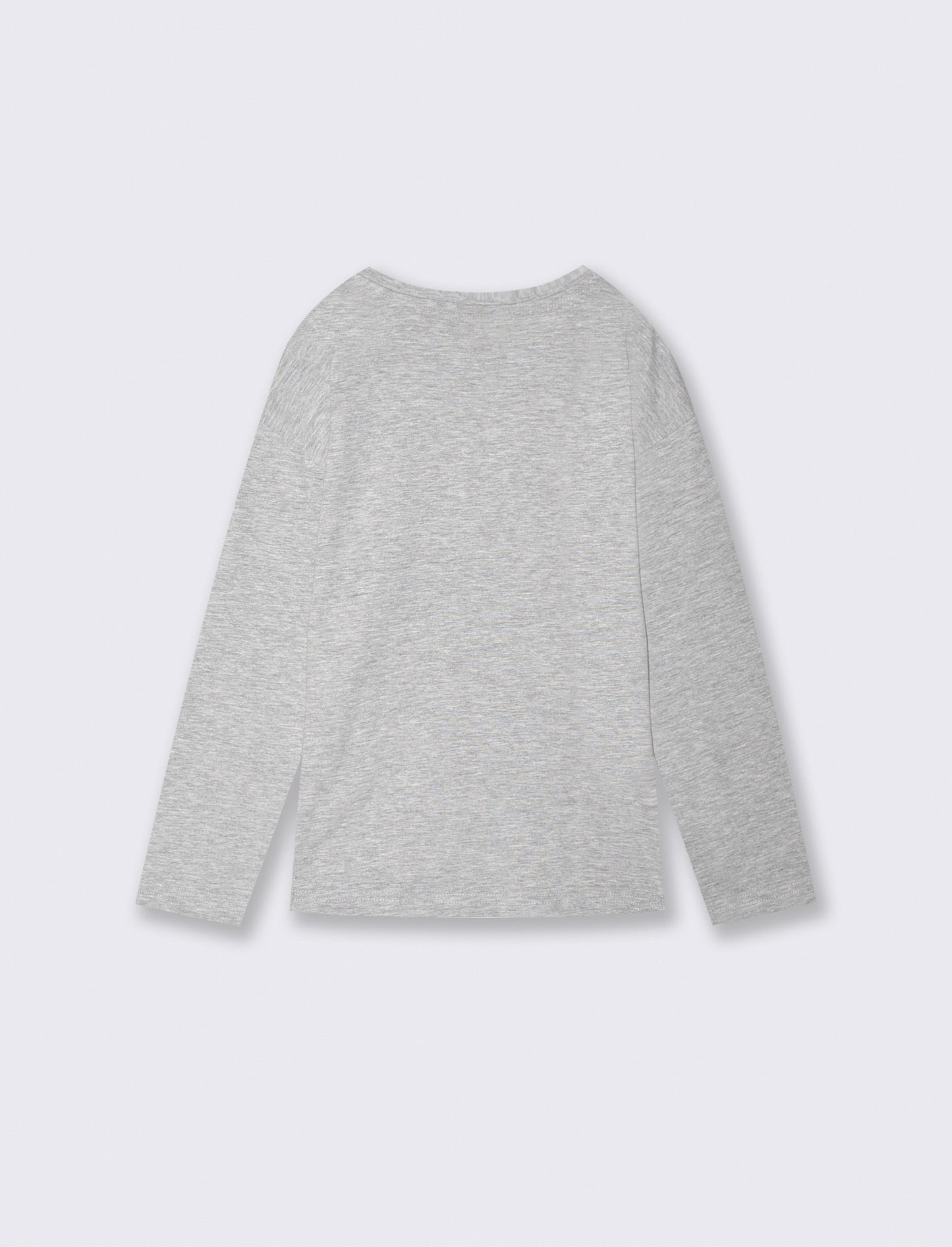 Sonic Long Sleeve Cotton T-Shirt - Grey