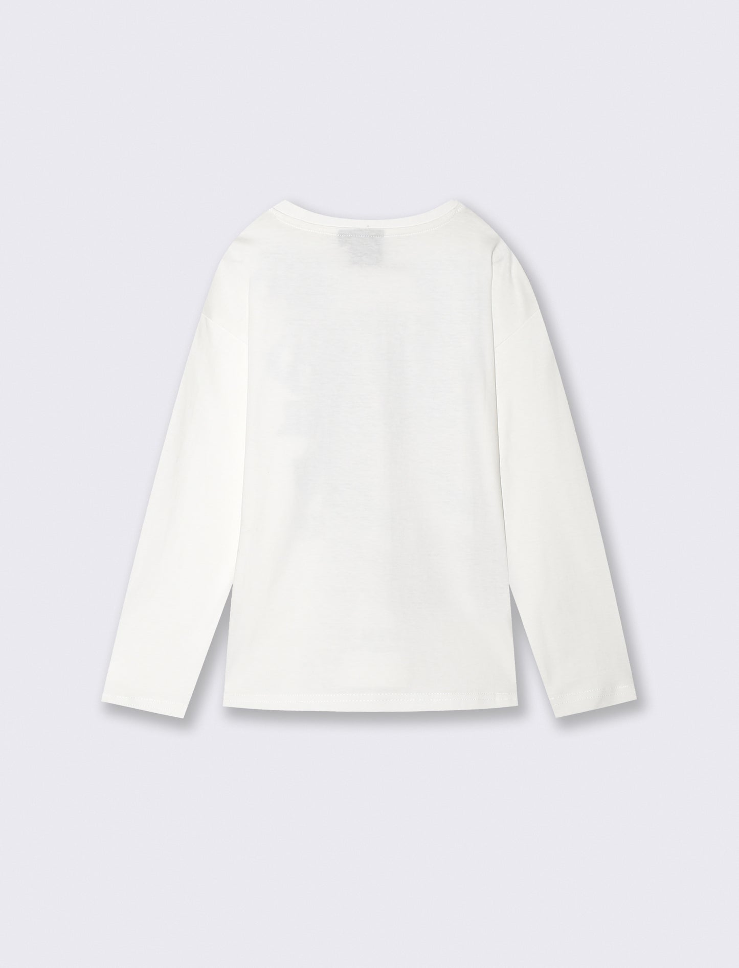 Sonic Long Sleeve Cotton T-Shirt - White