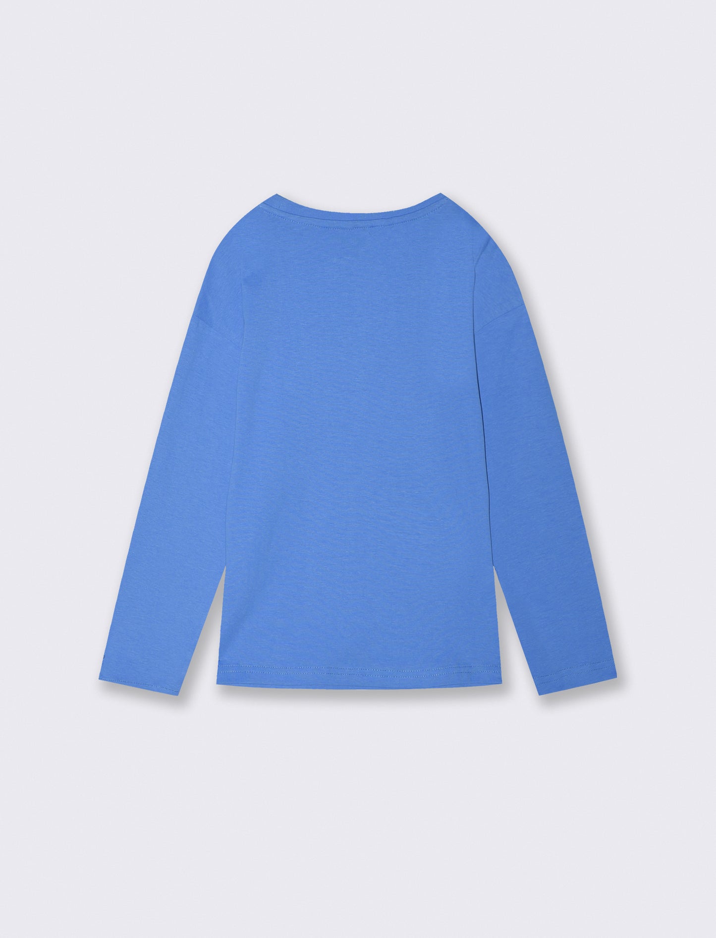 Sonic Long Sleeve Cotton T-Shirt - Sky blue
