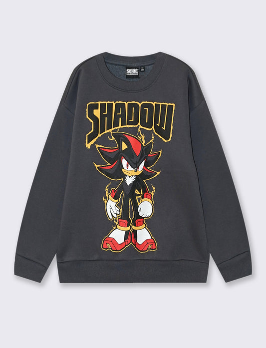 Lead gray sweatshirt with Sonic - Grey