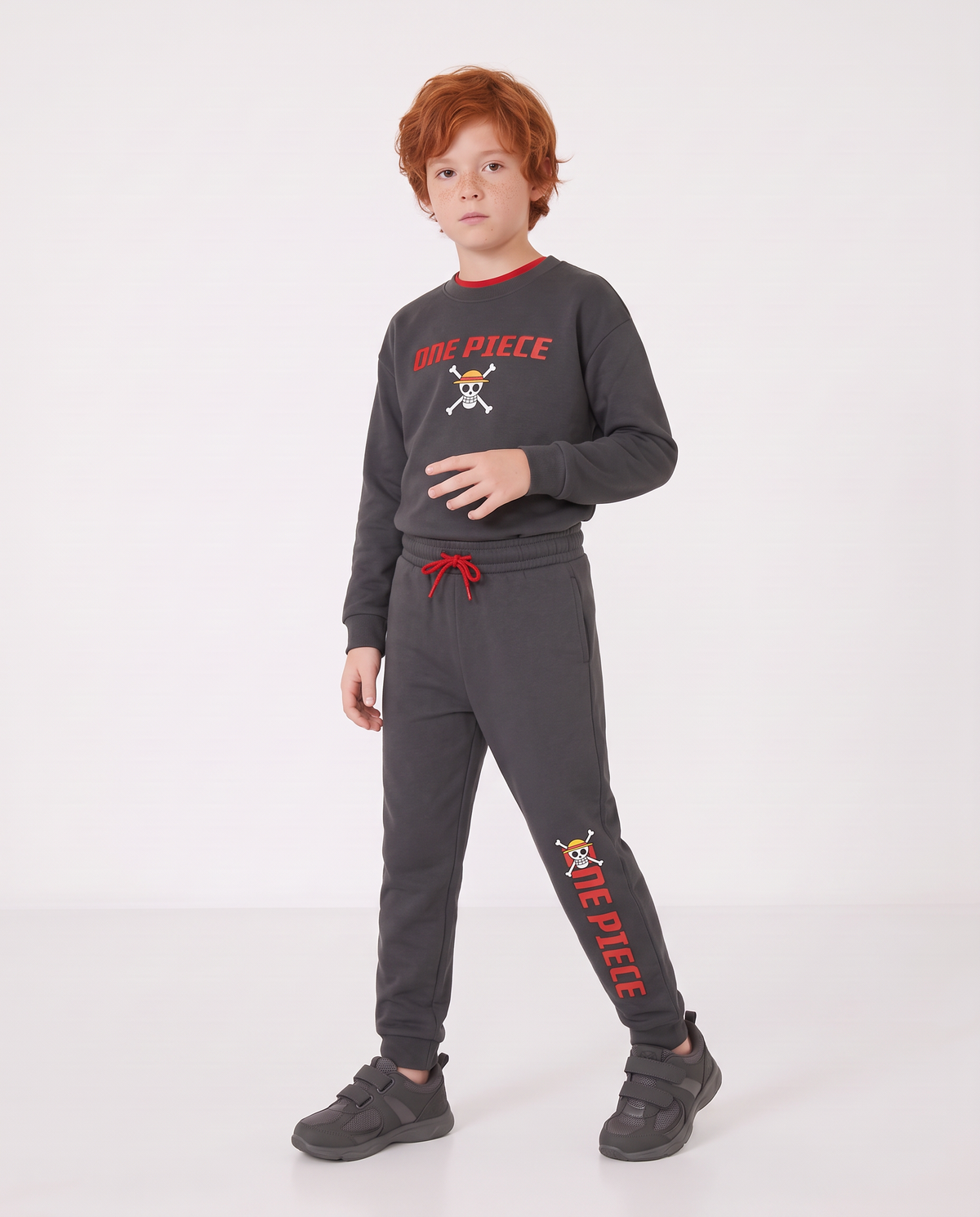 Lead Grey Cotton Jogger One Piece - Grey