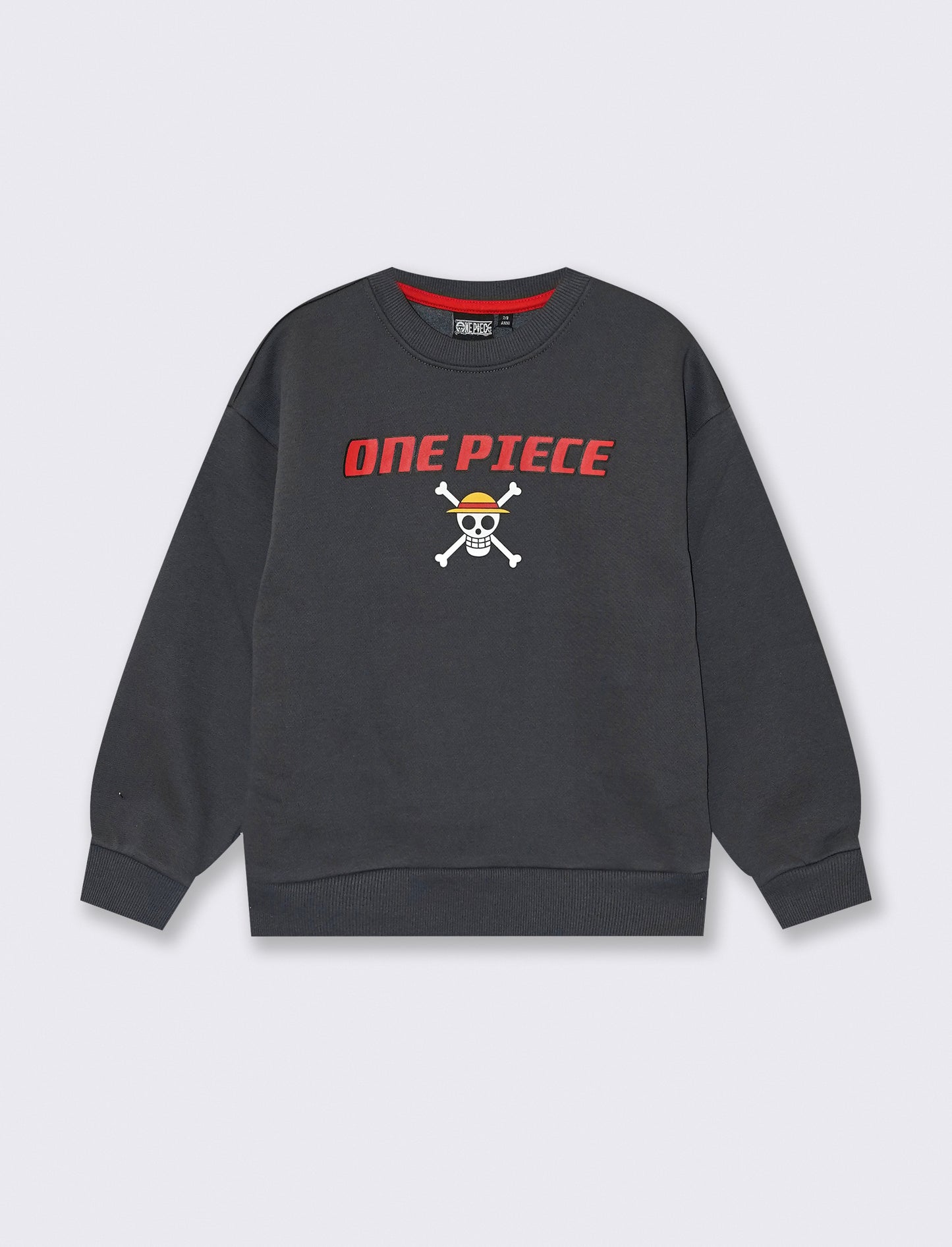 Felpa girocollo One Piece grigio piombo - Grigio piombo
