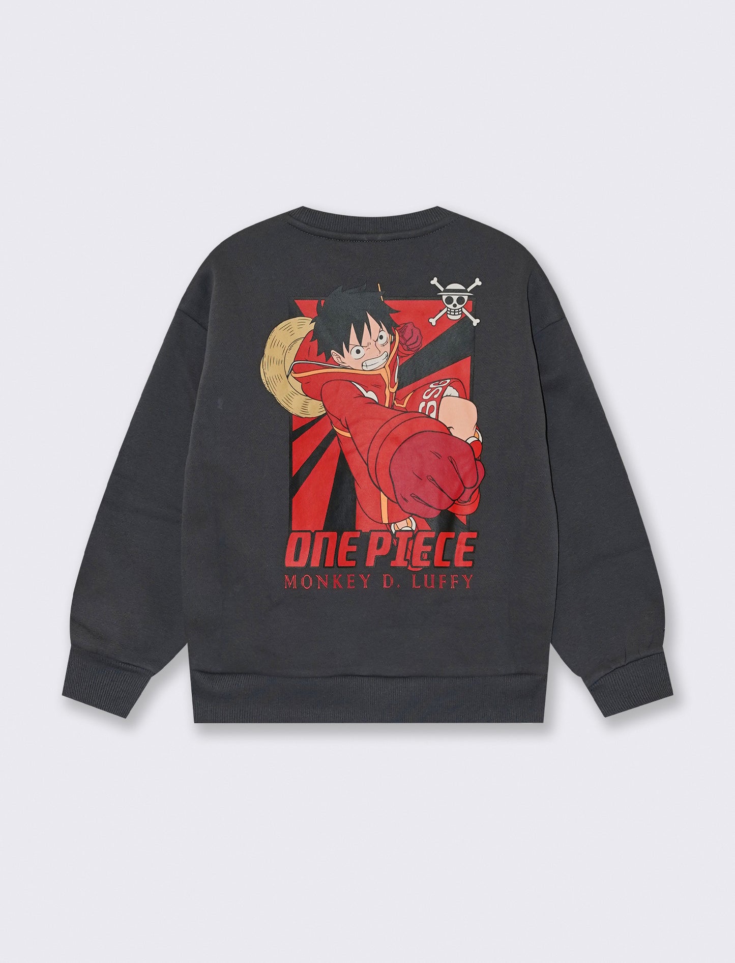 Felpa girocollo One Piece grigio piombo - Grigio piombo