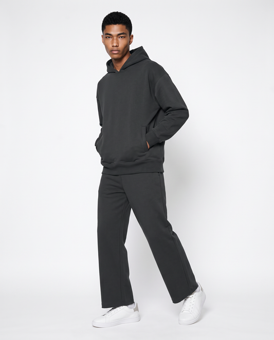 Relaxed Fit Hooded Sweatshirt in Interlock - Green