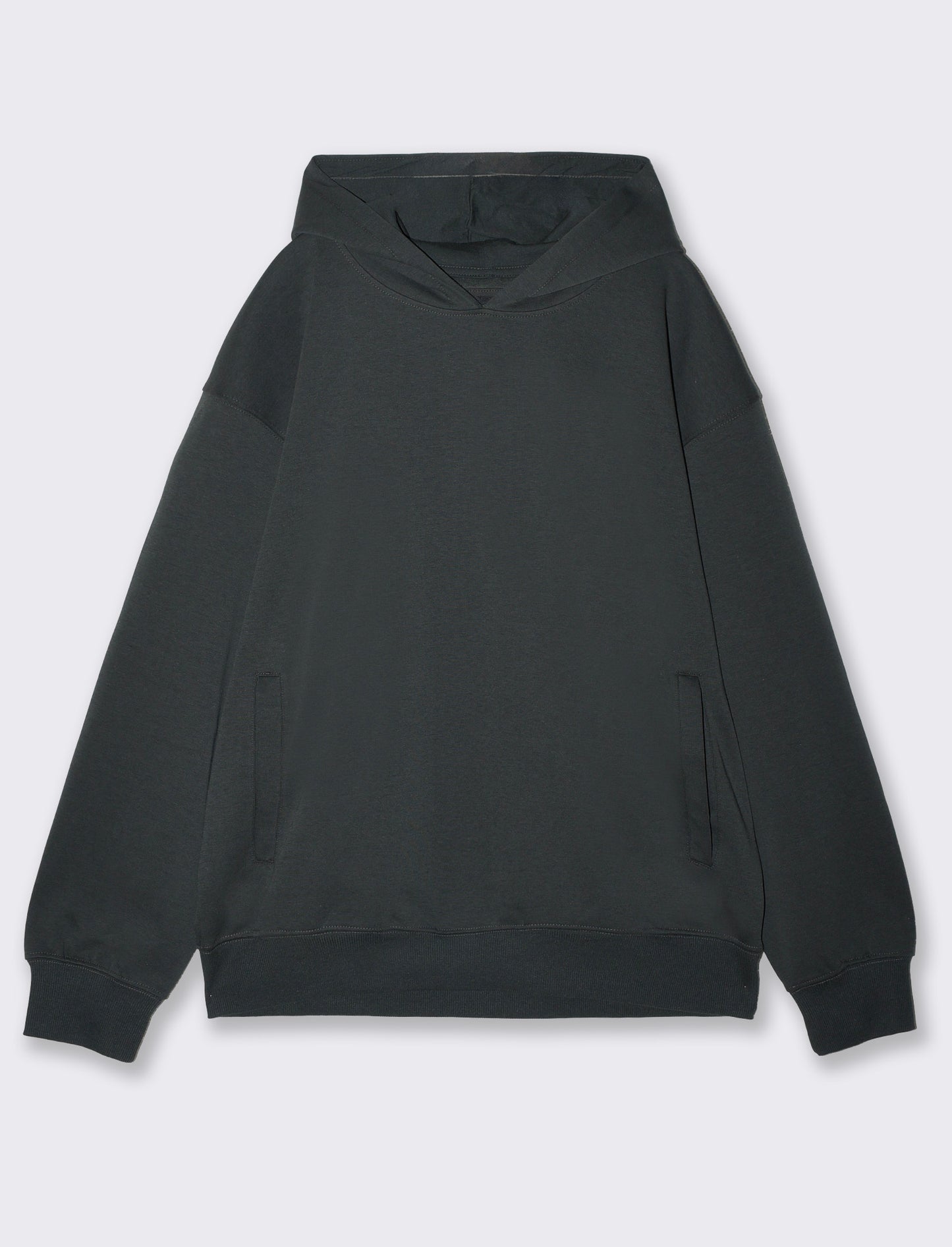 Felpa Cappuccio Relaxed Fit in Interlock - Verde