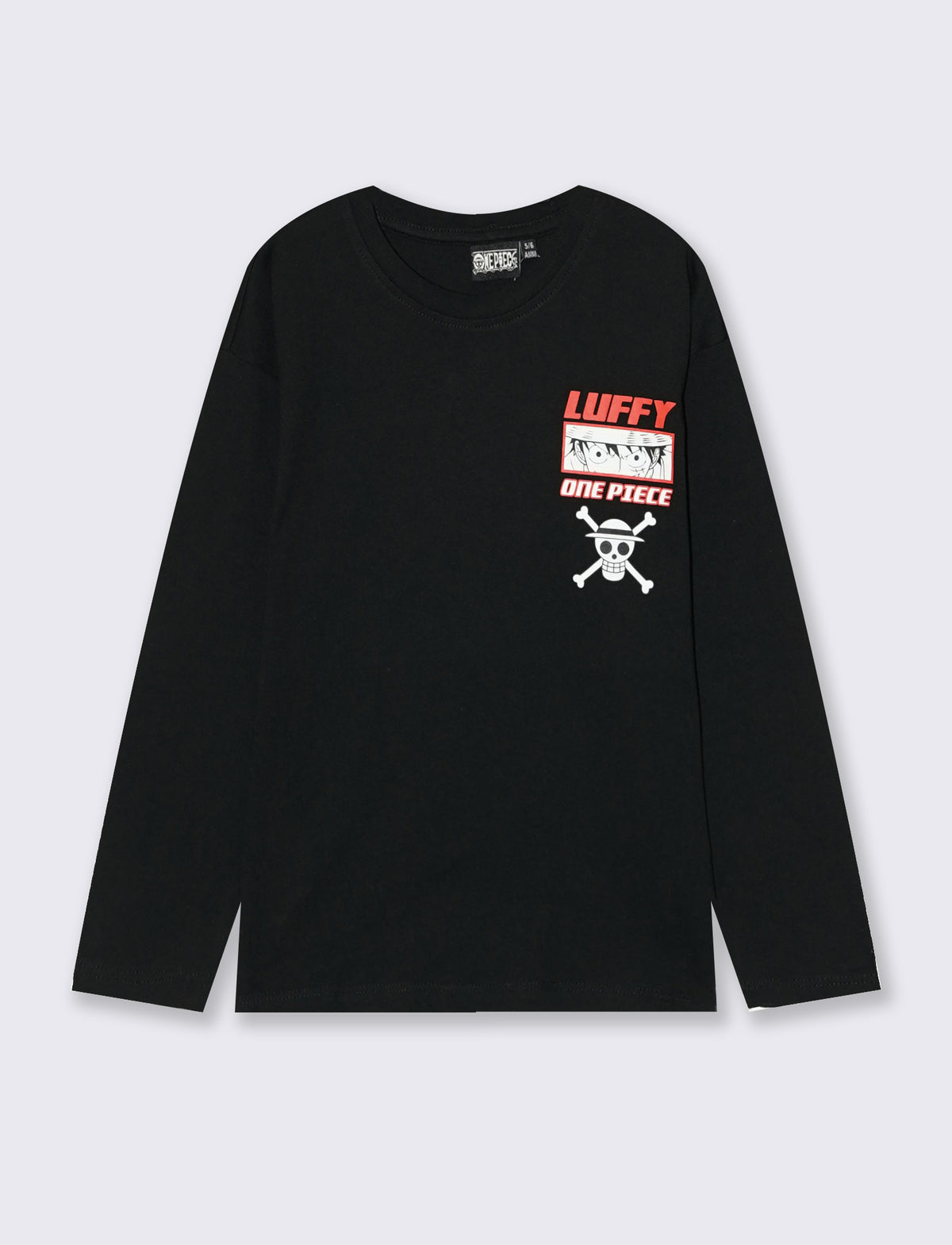 T-shirt maniche lunghe One Piece cotone - Nero