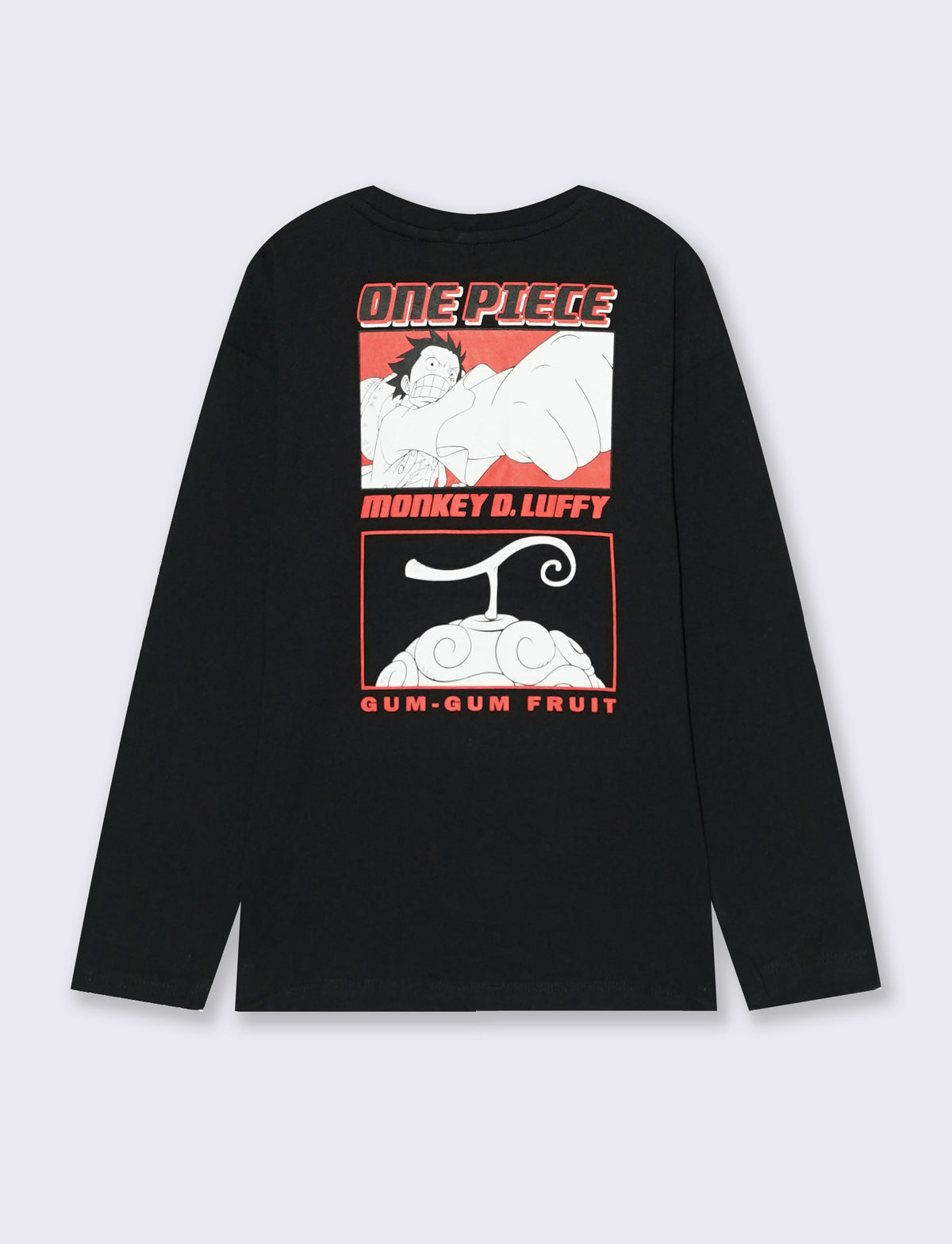 T-shirt maniche lunghe One Piece cotone - Nero