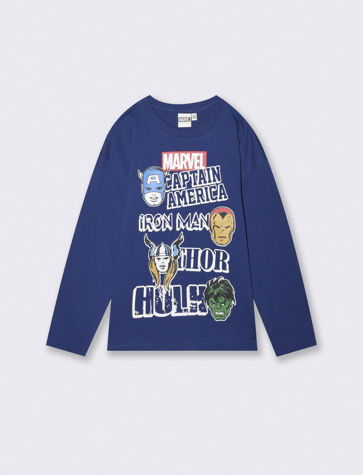 Marvel long sleeve cotton T-shirt - Blue