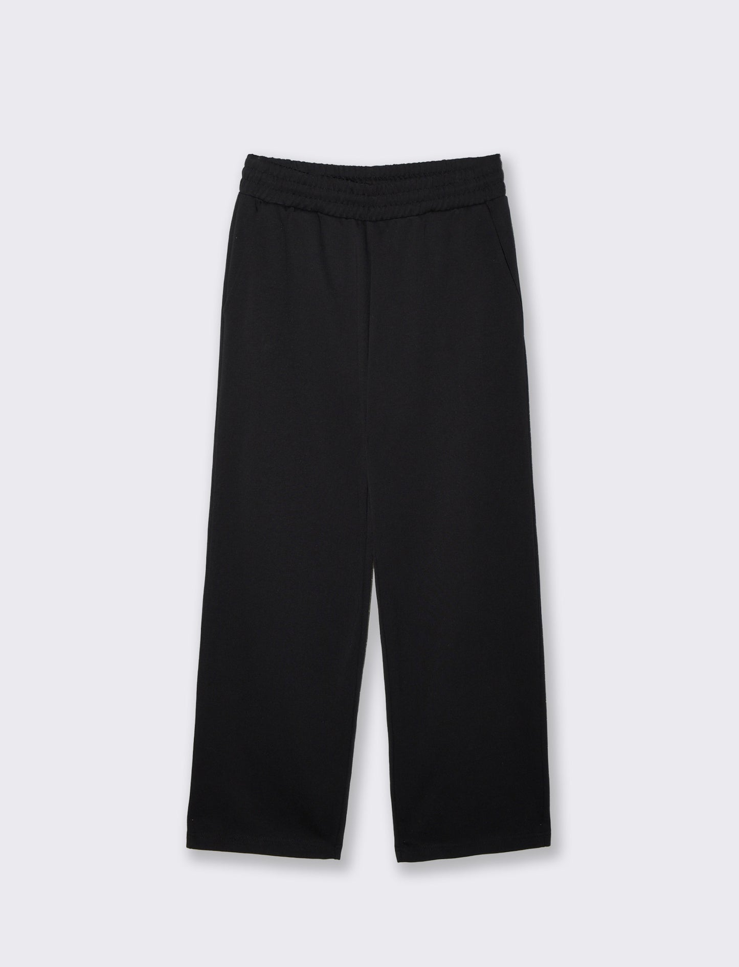 Pantaloni Jogger Relaxed Fit in Interlock - Nero