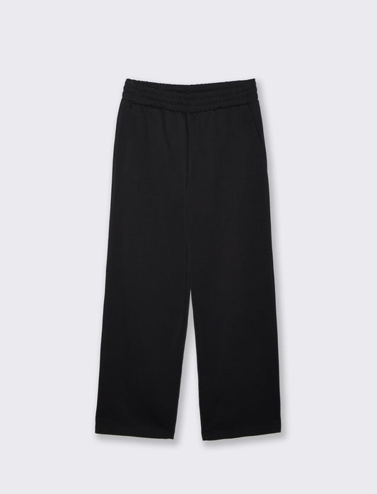 Pantaloni Jogger Relaxed Fit in Interlock - Nero