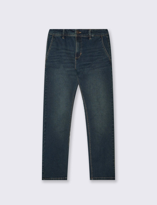Jeans Chino Blu Scuro Regular Fit - DENIM SCURO