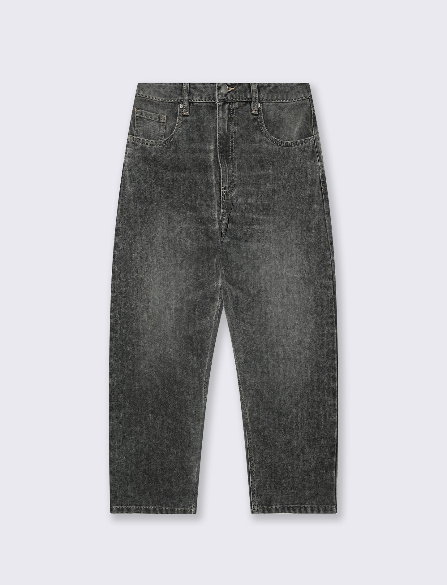 Soft Touch Tapered Wide Leg Jeans Grey - Grey