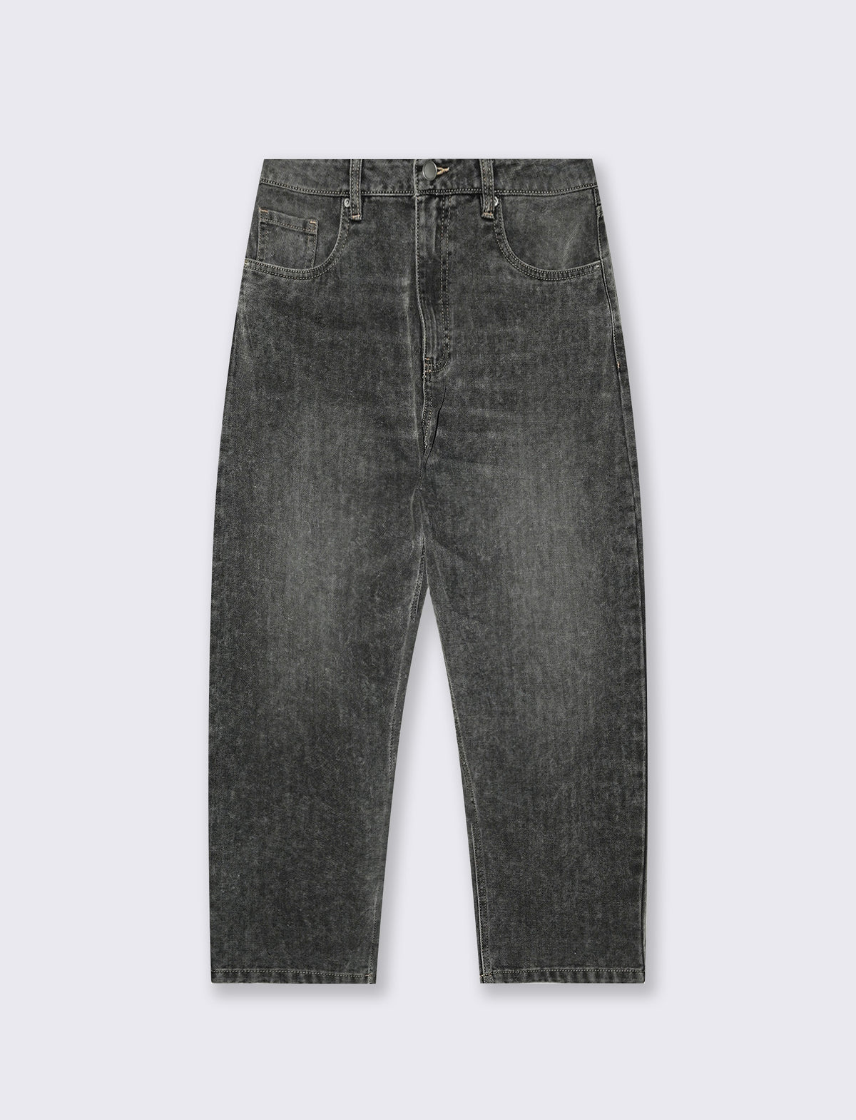 Soft Touch Tapered Wide Leg Jeans Grey - Grey
