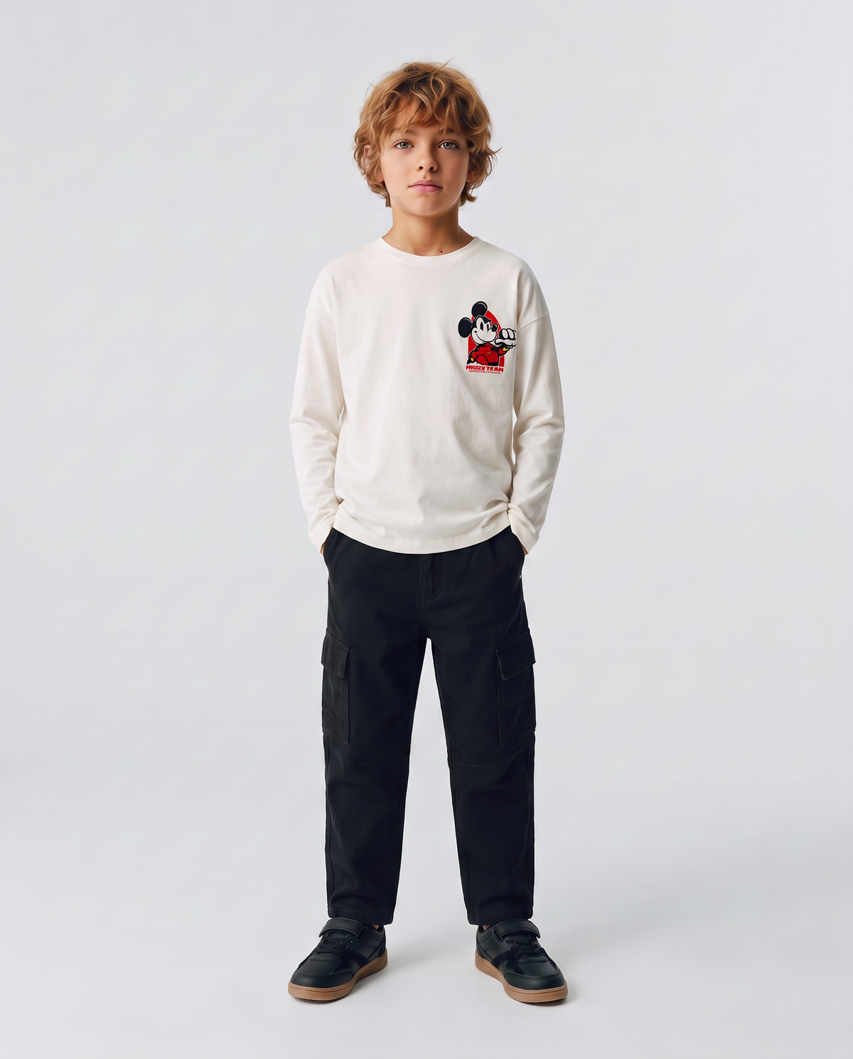 Long Sleeve T-Shirt Mickey Mouse - White