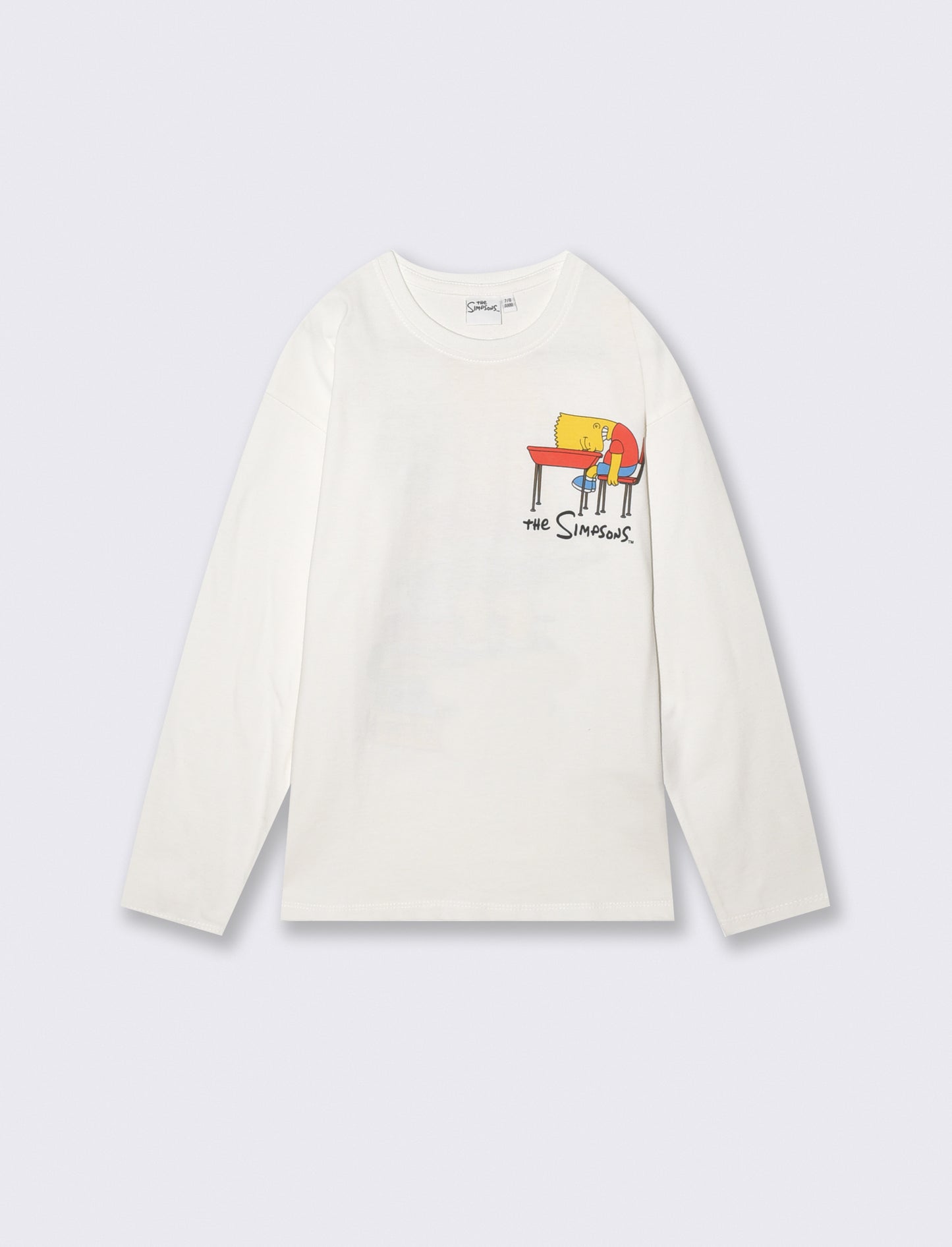 Long Sleeve T-Shirt of The Simpsons - White