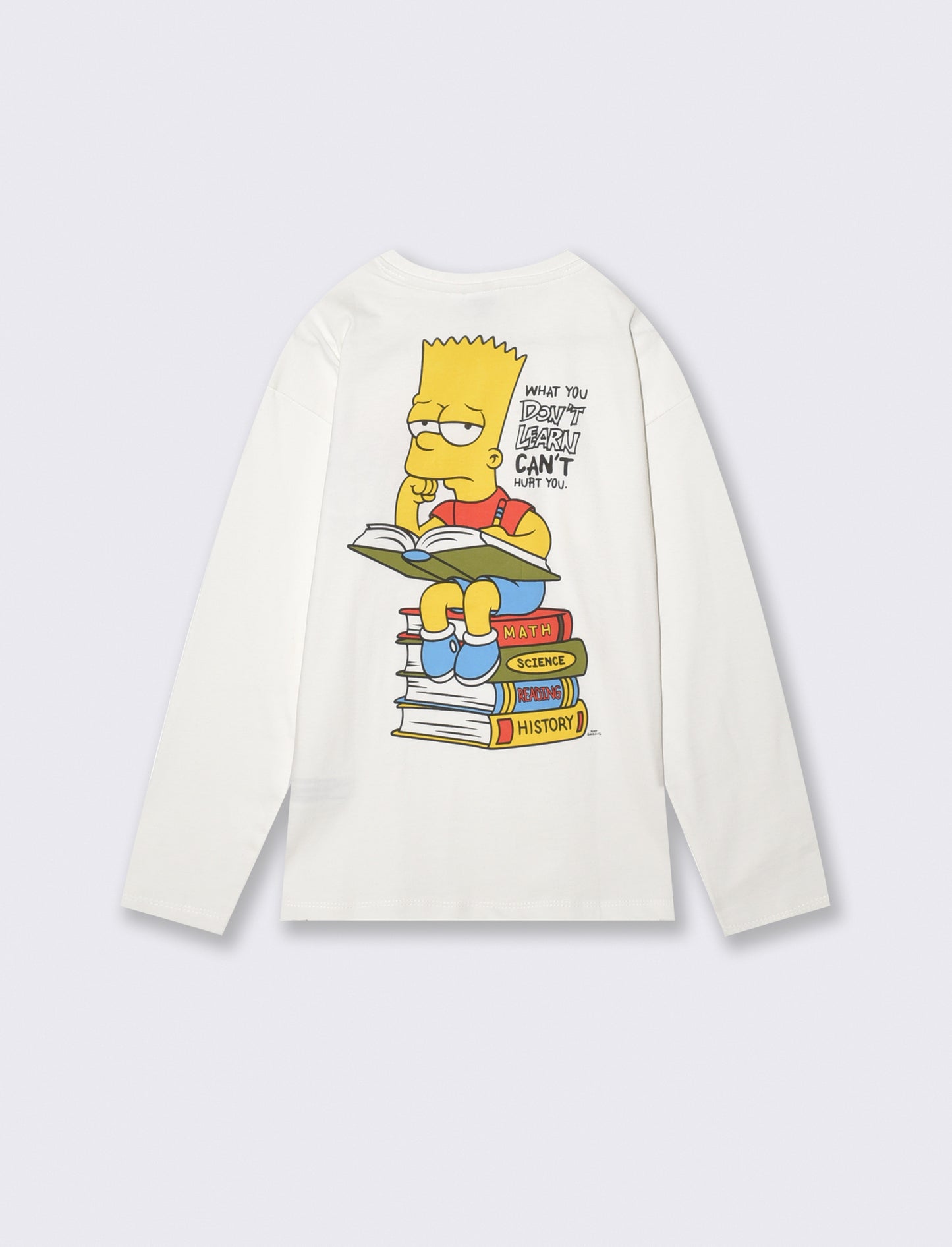 Long Sleeve T-Shirt of The Simpsons - White
