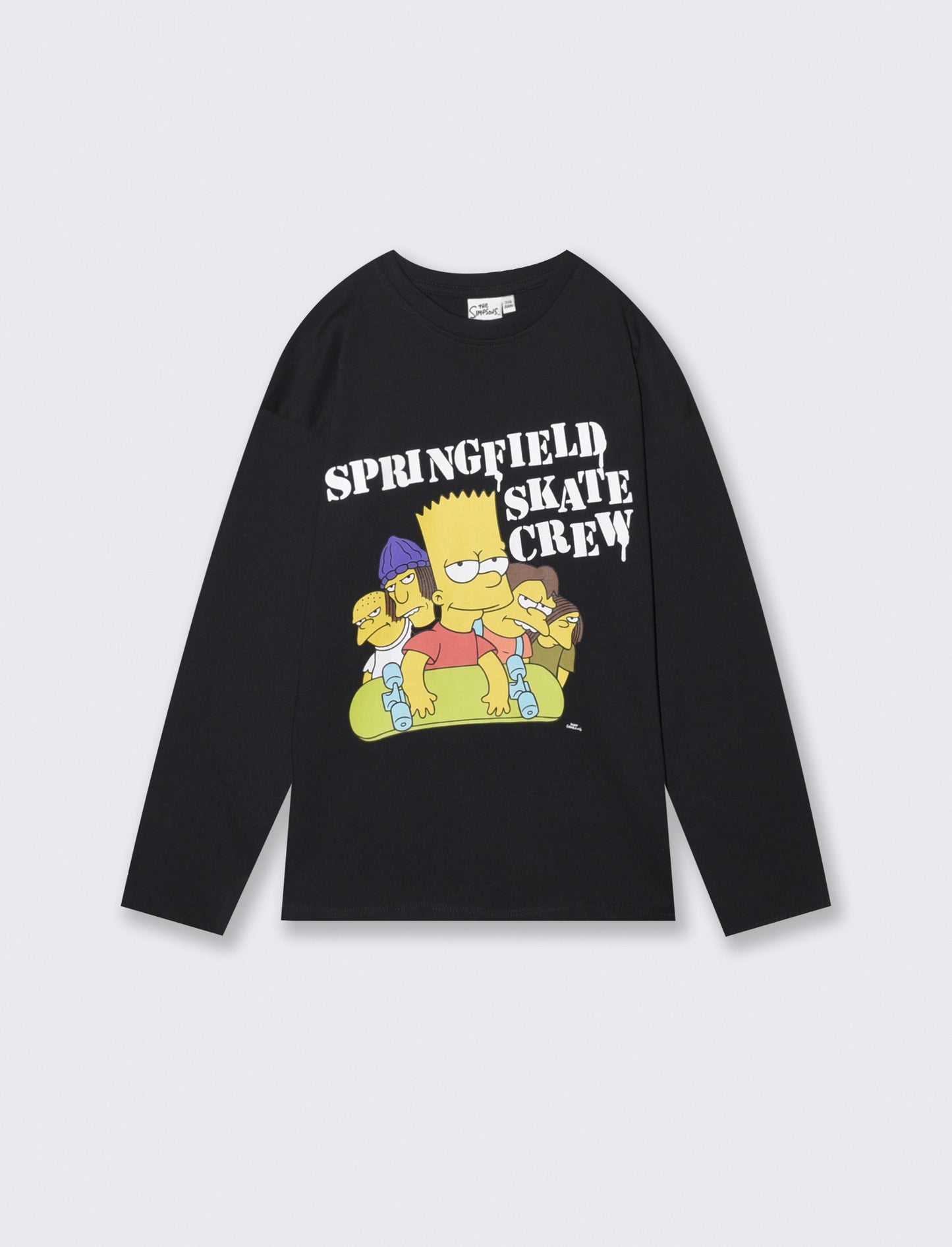 T-shirt maniche lunghe dei Simpson - Nero