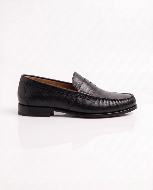 Mocassino arricciato in poliuretano - Nero