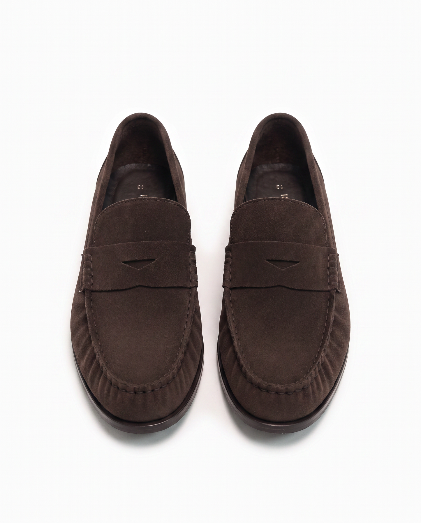 Gathered moccasin in polyurethane - Brown