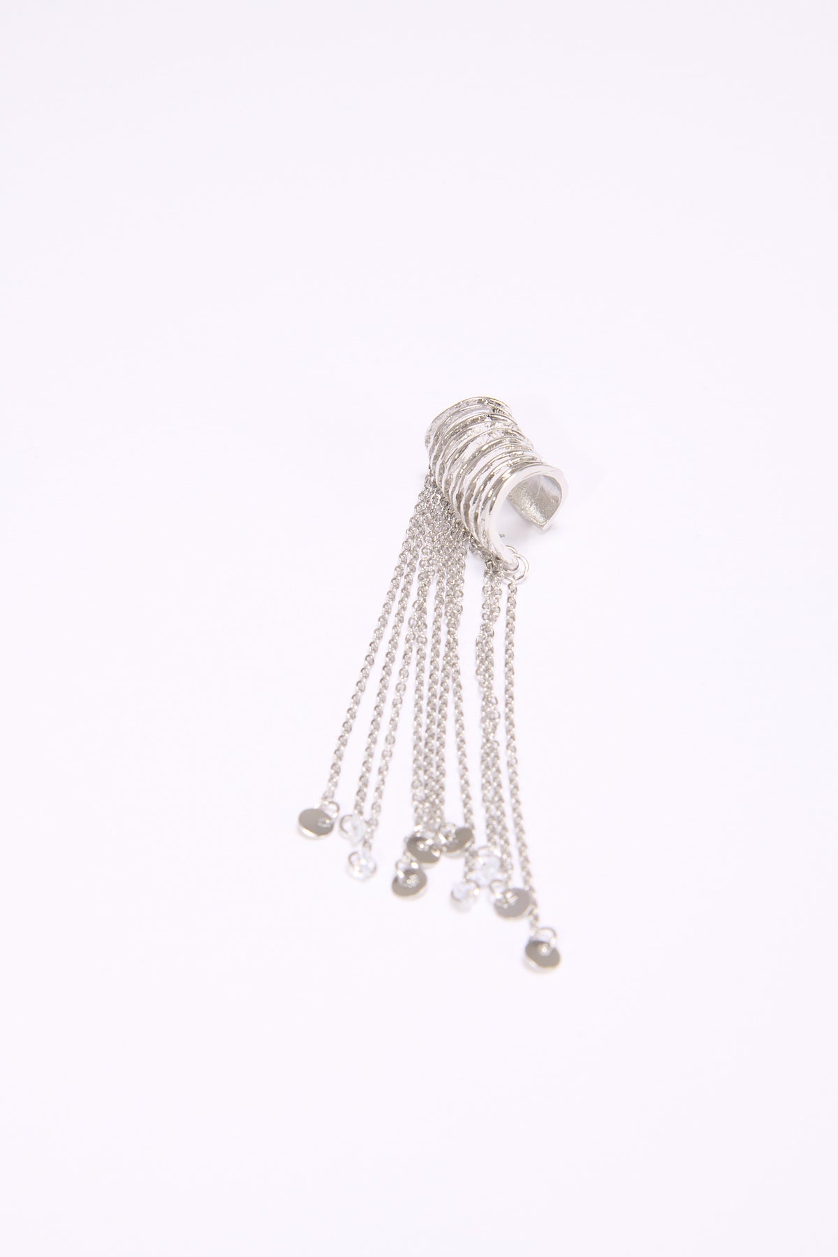 Earcuff multi con pendenti eleganti - Argento