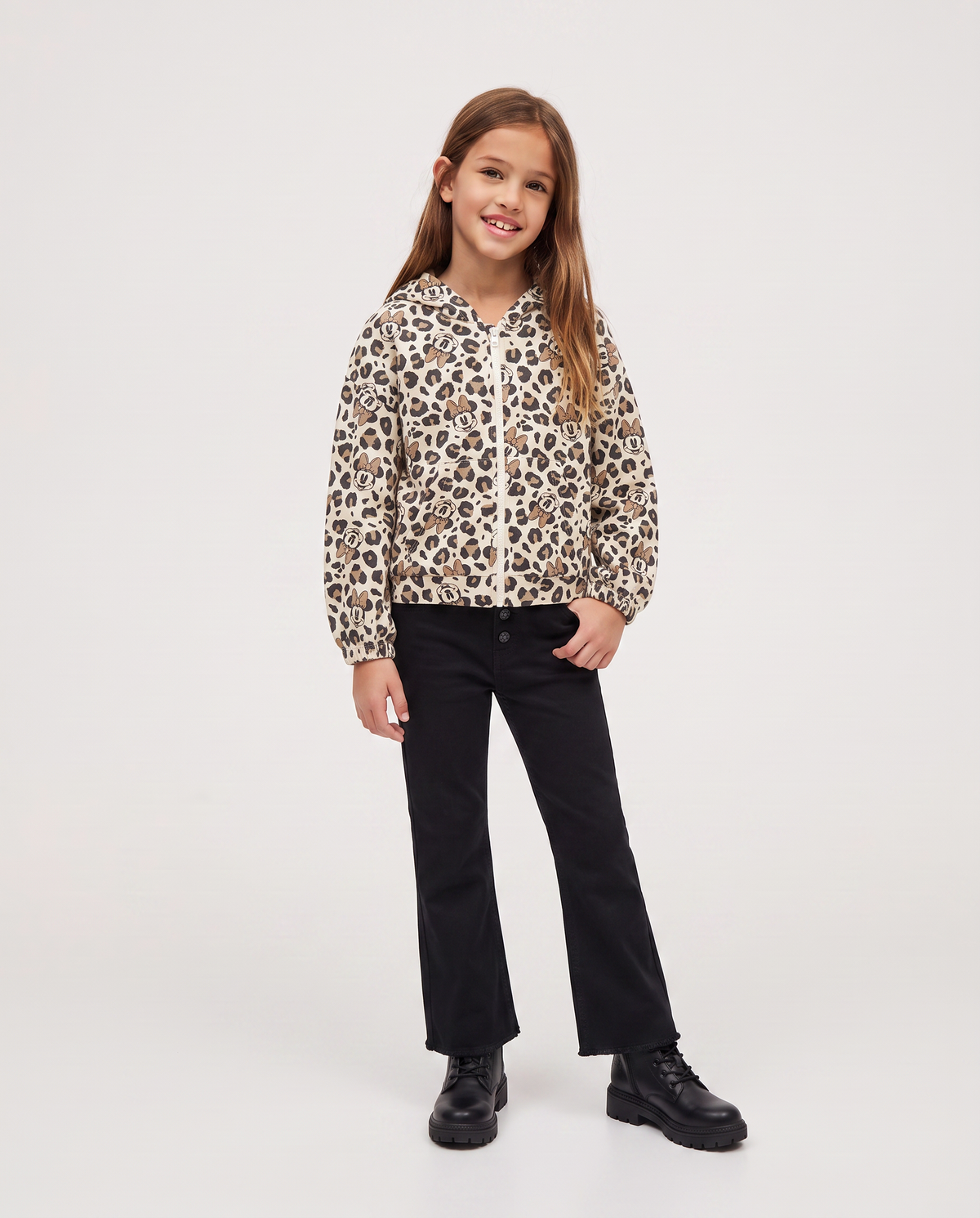 Disney Minnie Printed Zip-Up Hoodie - Multicolor