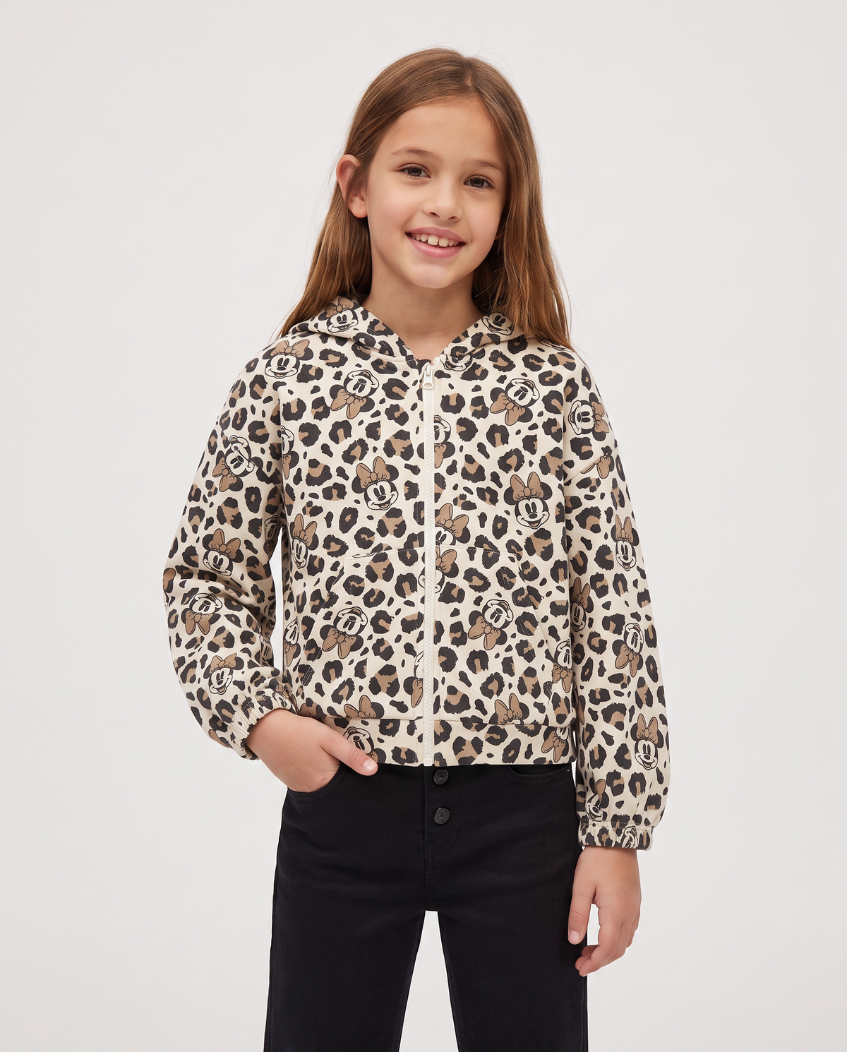 Disney Minnie Printed Zip-Up Hoodie - Multicolor