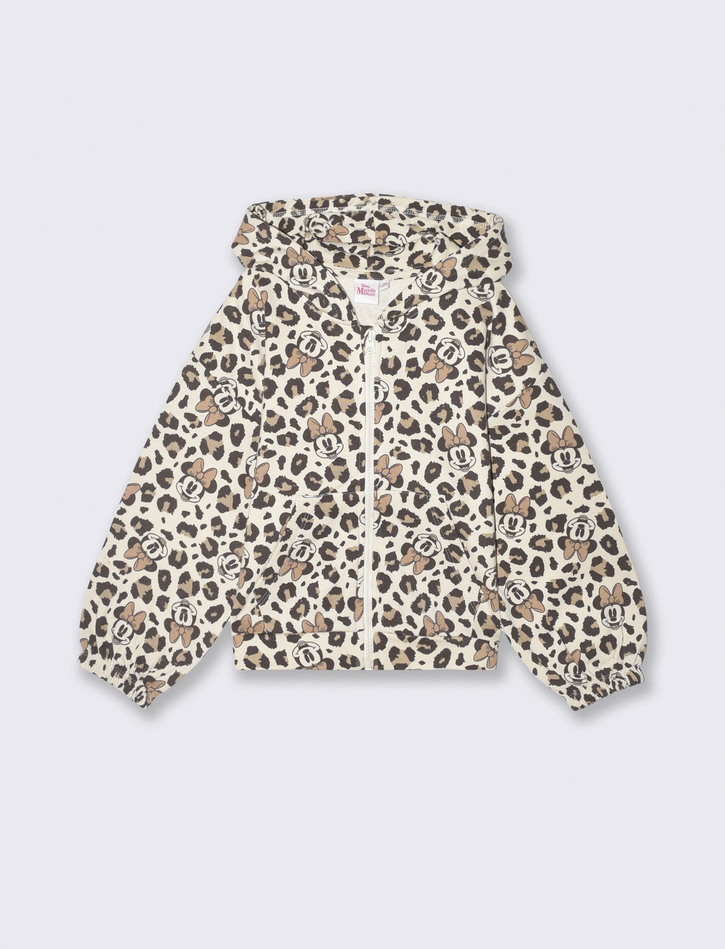 Felpa zip e cappuccio stampa Disney Minnie - Fantasia