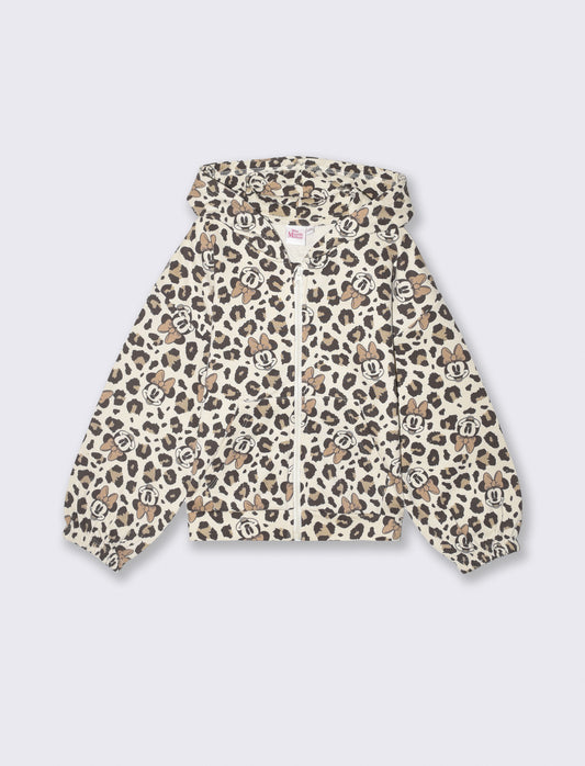 Felpa zip e cappuccio stampa Disney Minnie - Fantasia
