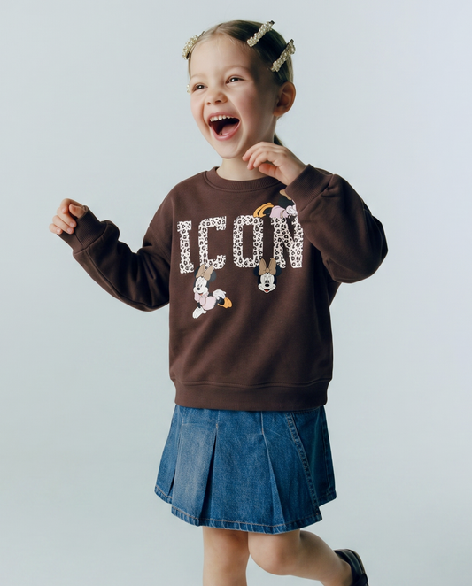 Disney Crewneck Sweatshirt with Minnie - Brown