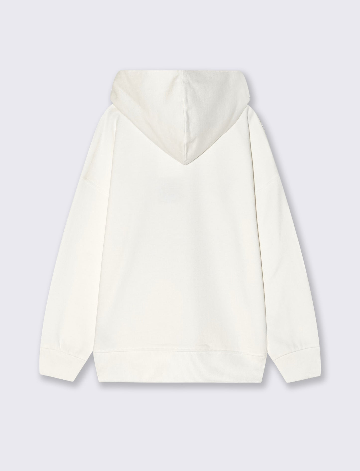 Hoodie with Stitch and Angel - White