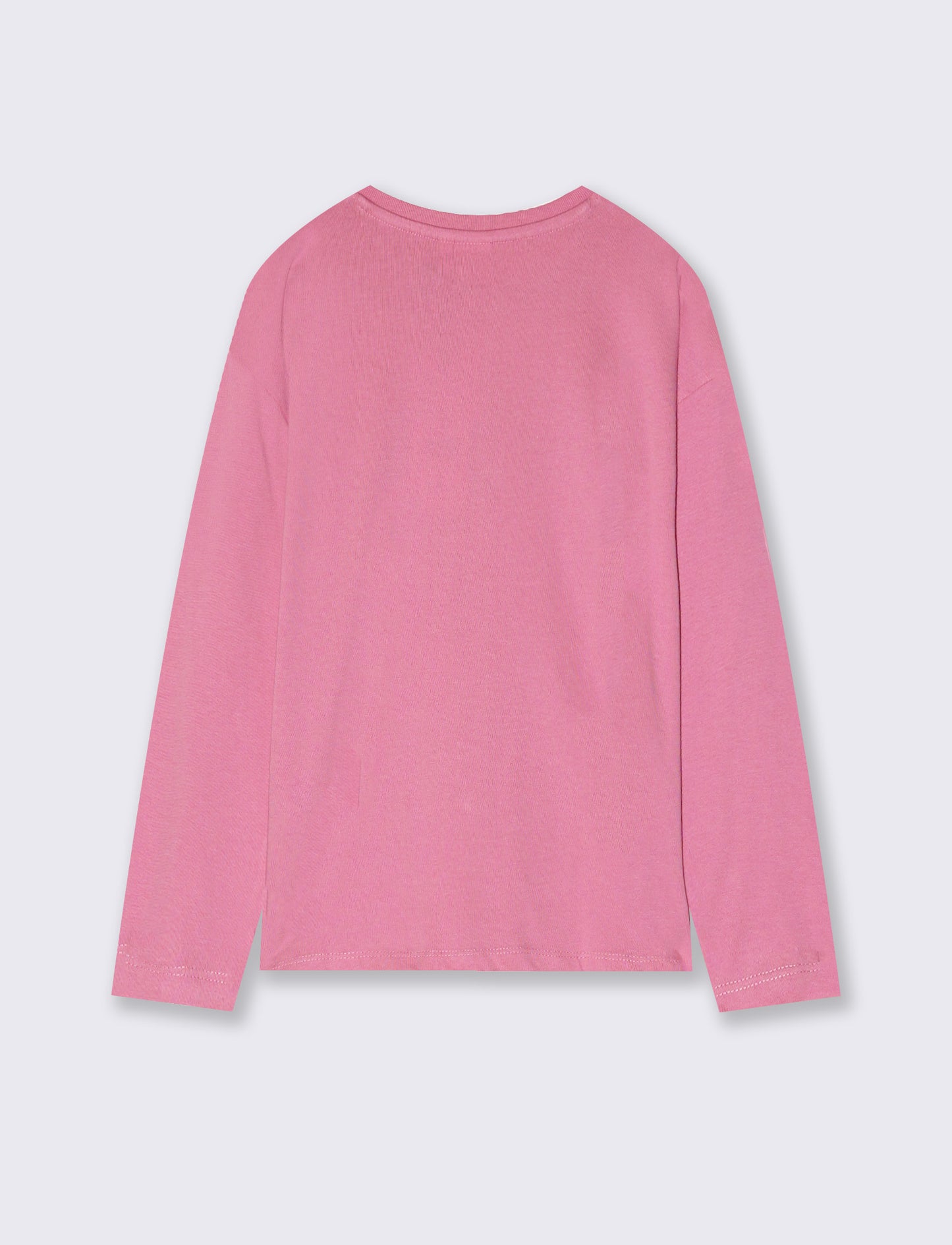 Long Sleeve T-shirt Stitch/Angel in Cotton - Pink