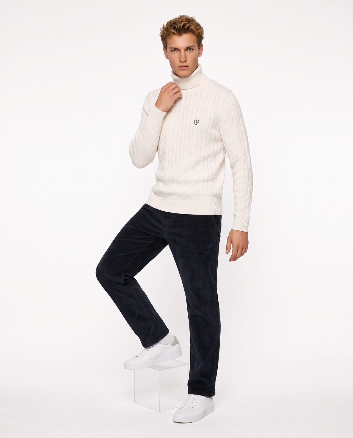 Corduroy Chino Pants - Blue
