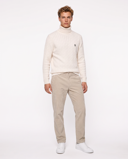 Corduroy Chino Pants - Beige