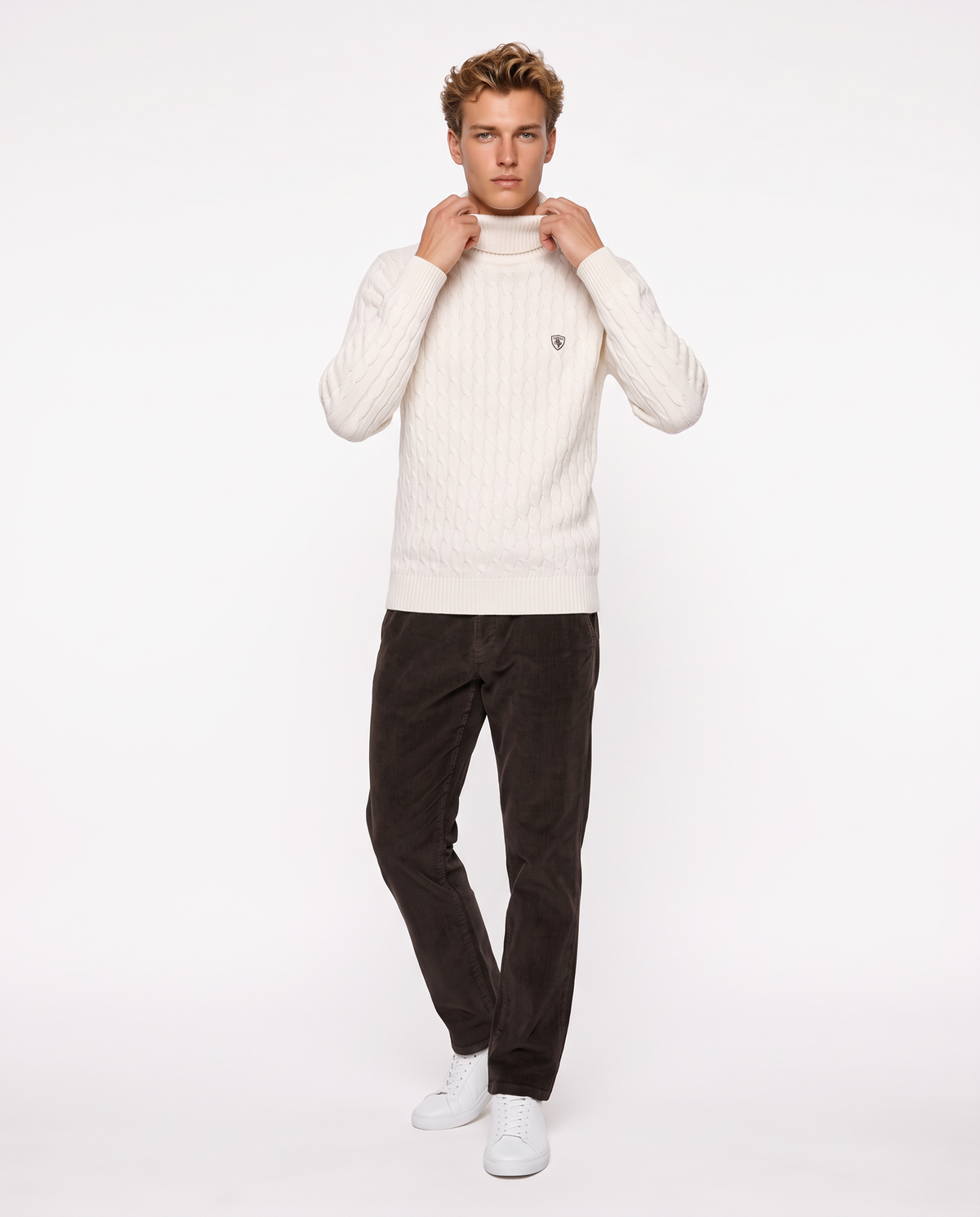 Corduroy Chino Pants - Brown