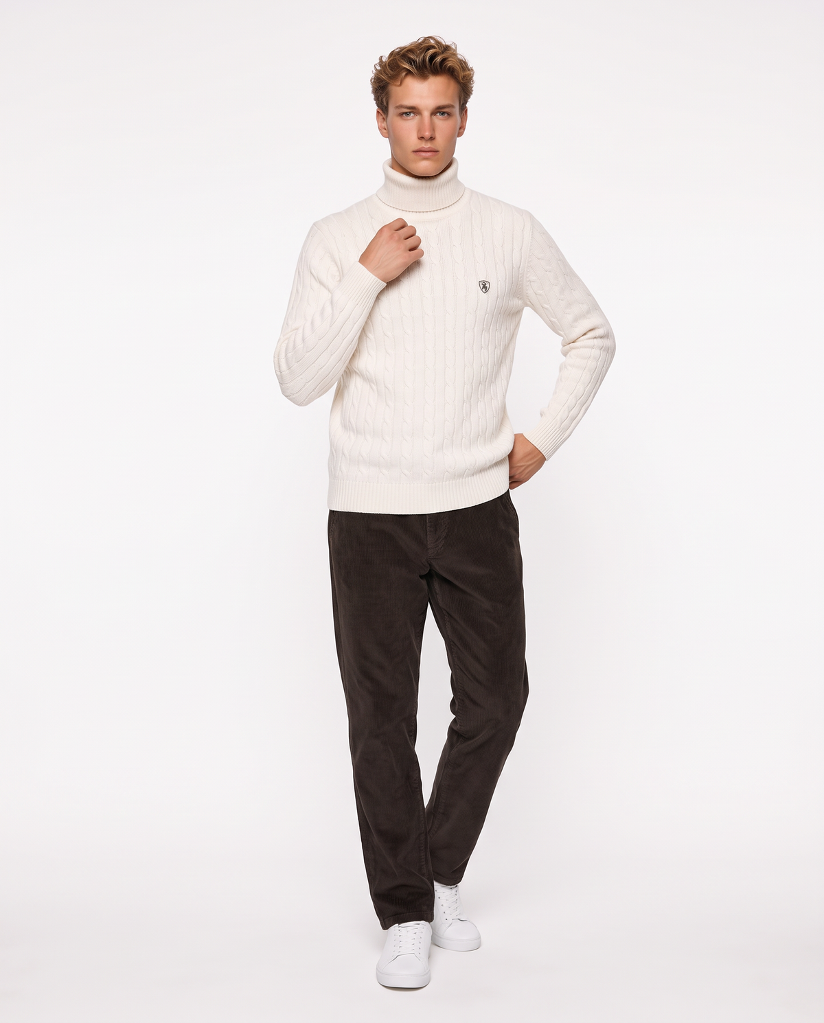 Corduroy Chino Pants - Brown