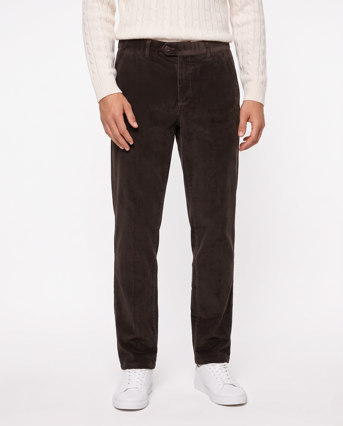 Corduroy Chino Pants - Brown