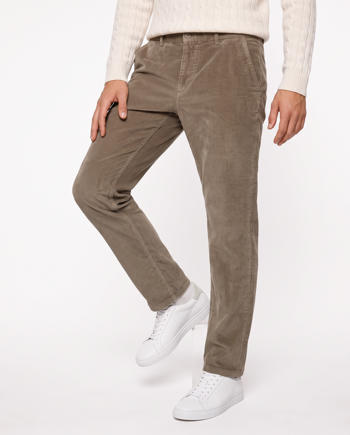 Corduroy Chino Pants - Green