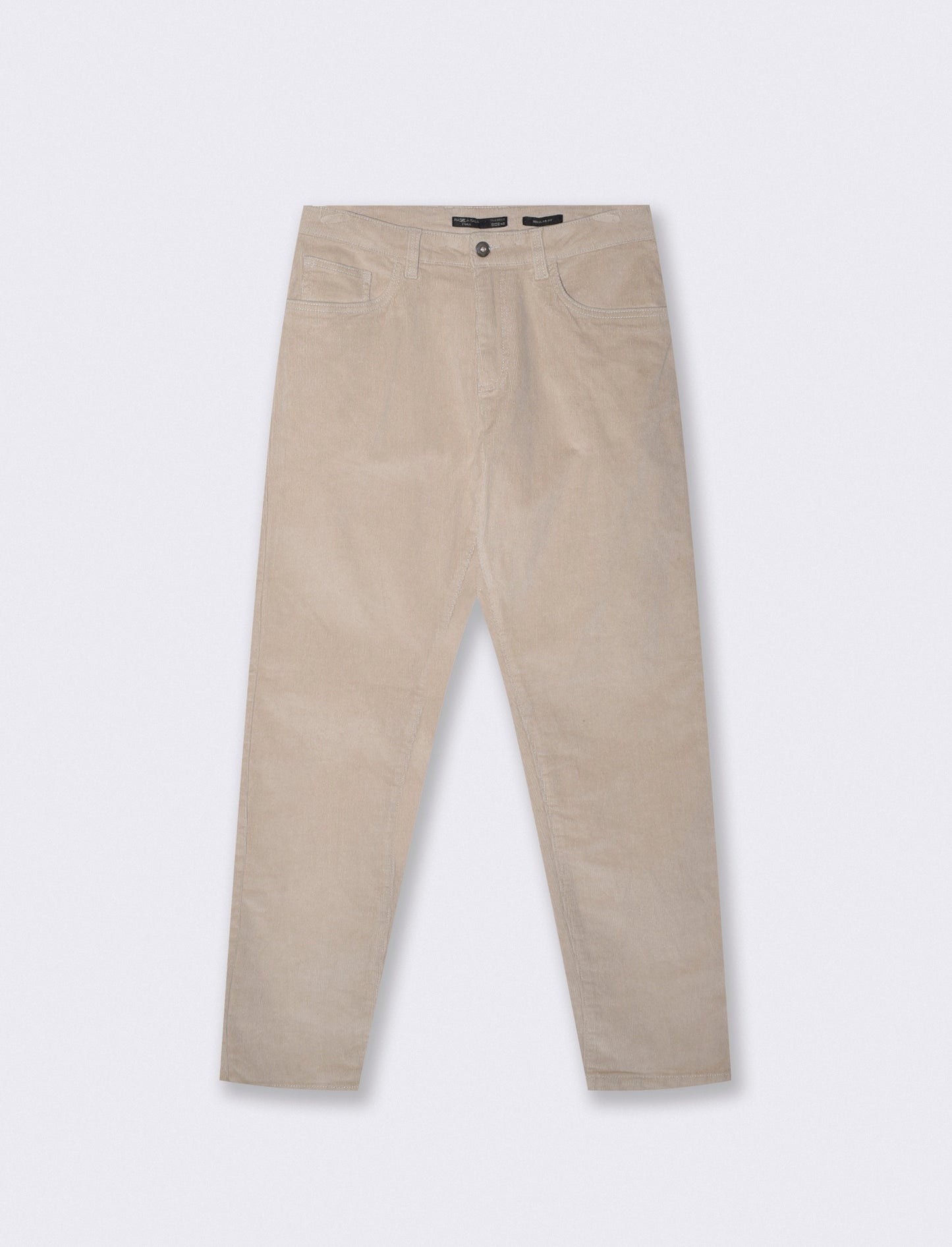 Pantaloni 5 tasche in velluto a coste - Sabbia