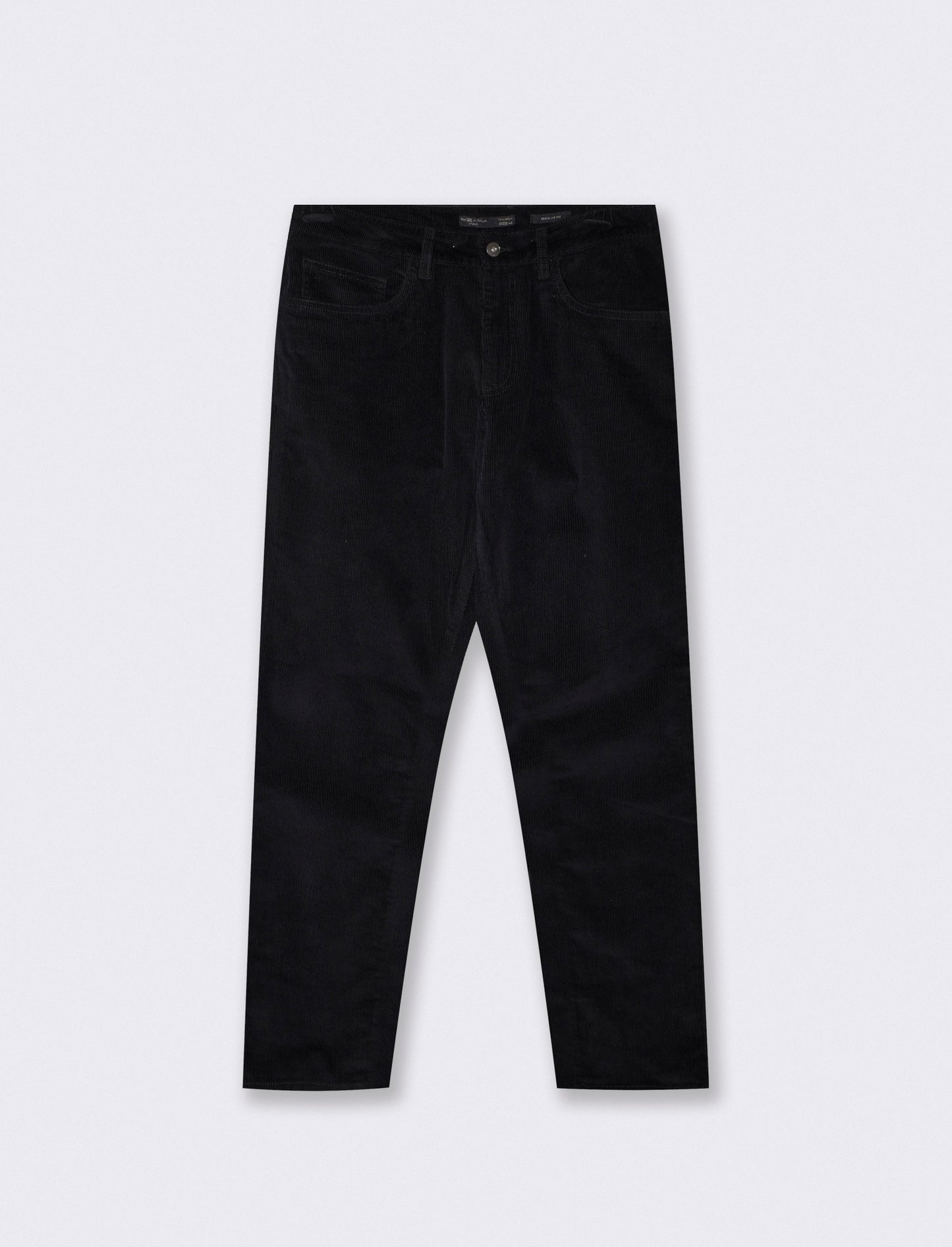 Pantaloni 5 tasche in velluto a coste - Nero