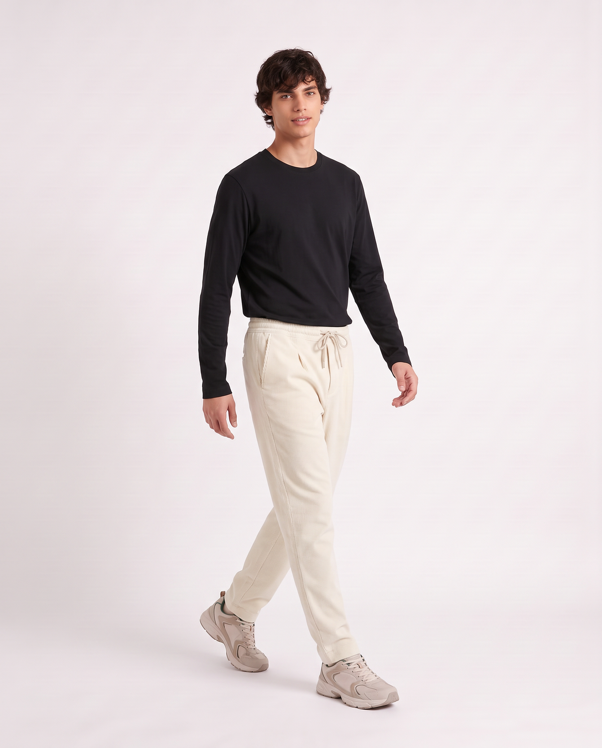 Velvet Regular Fit Jogger Chino Pants - White