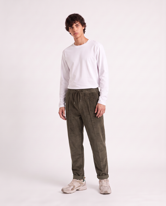 Velvet Regular Fit Jogger Chino Pants - Green