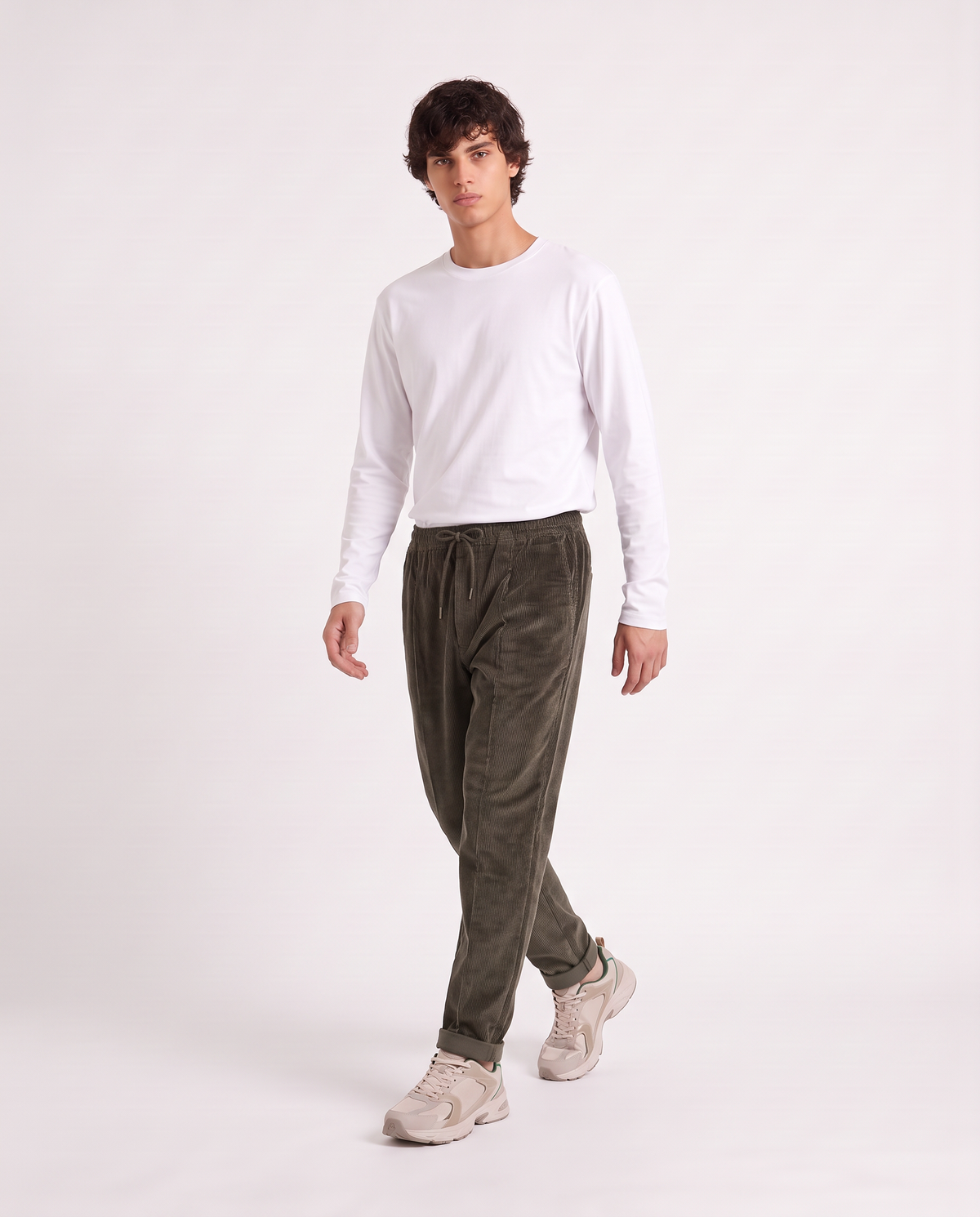 Velvet Regular Fit Jogger Chino Pants - Green